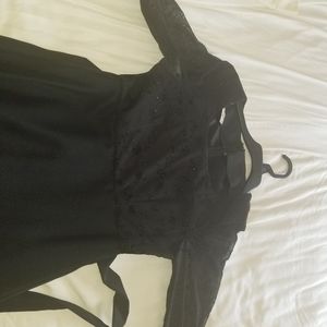 Floral fashions black dress